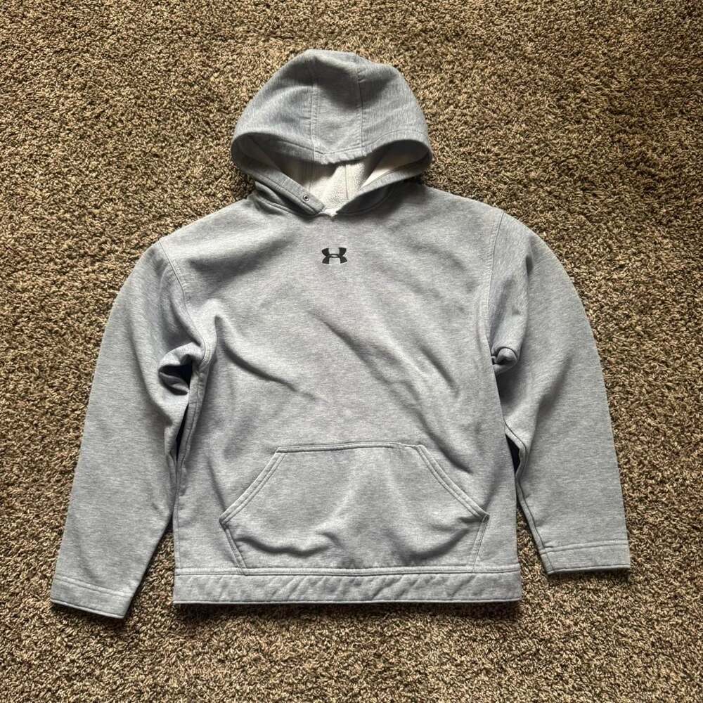 Under Armour Vintage Made in USA Grey Fleece Pullover Hoodie